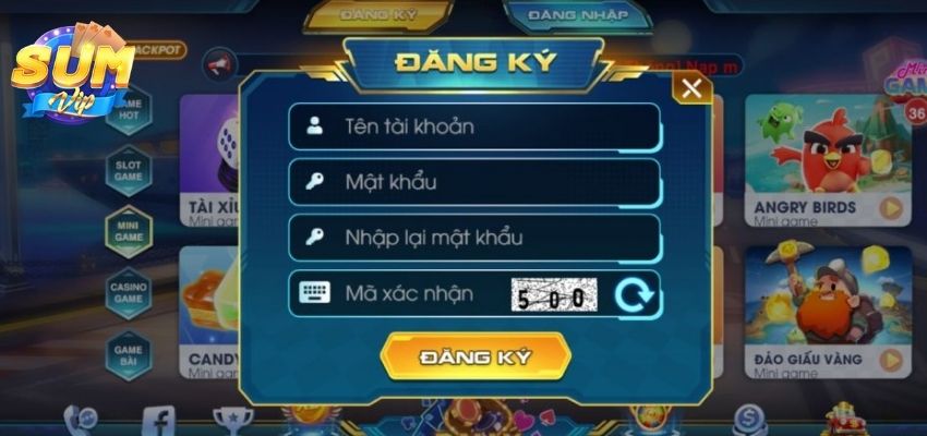 Điền đầy đủ và chính xác thông tin theo yêu cầu tại form đăng ký Sumvip
